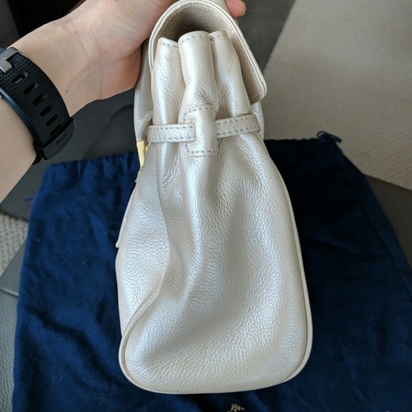 Brooks Brothers satchel in pearlized light pink - Picture 5 of 7